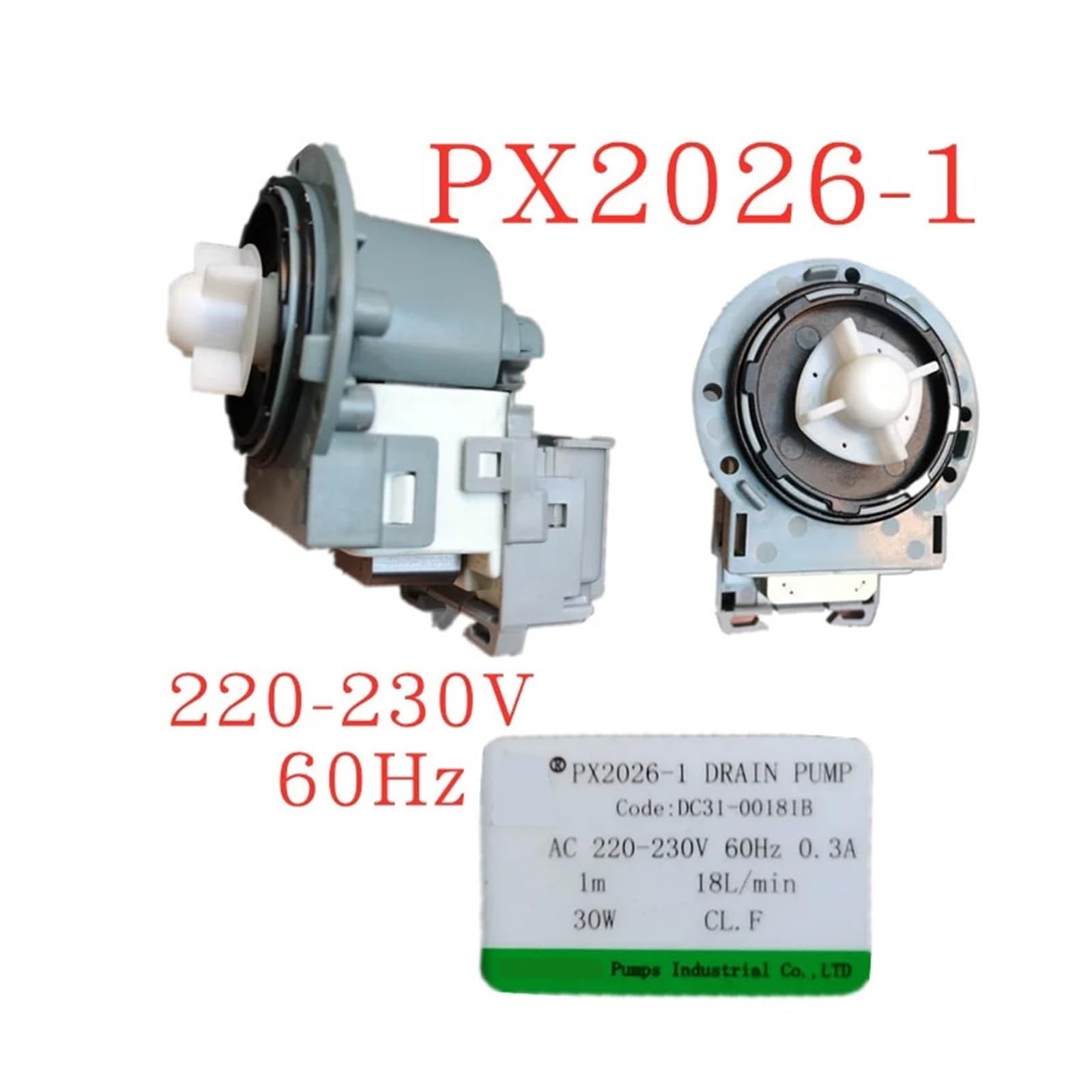 Bomba De Drenaje Compatible Con Pieza De Repuesto De Lavadora Samsung PX2026-1 | Drenaje rápido. Fácil ajuste.
