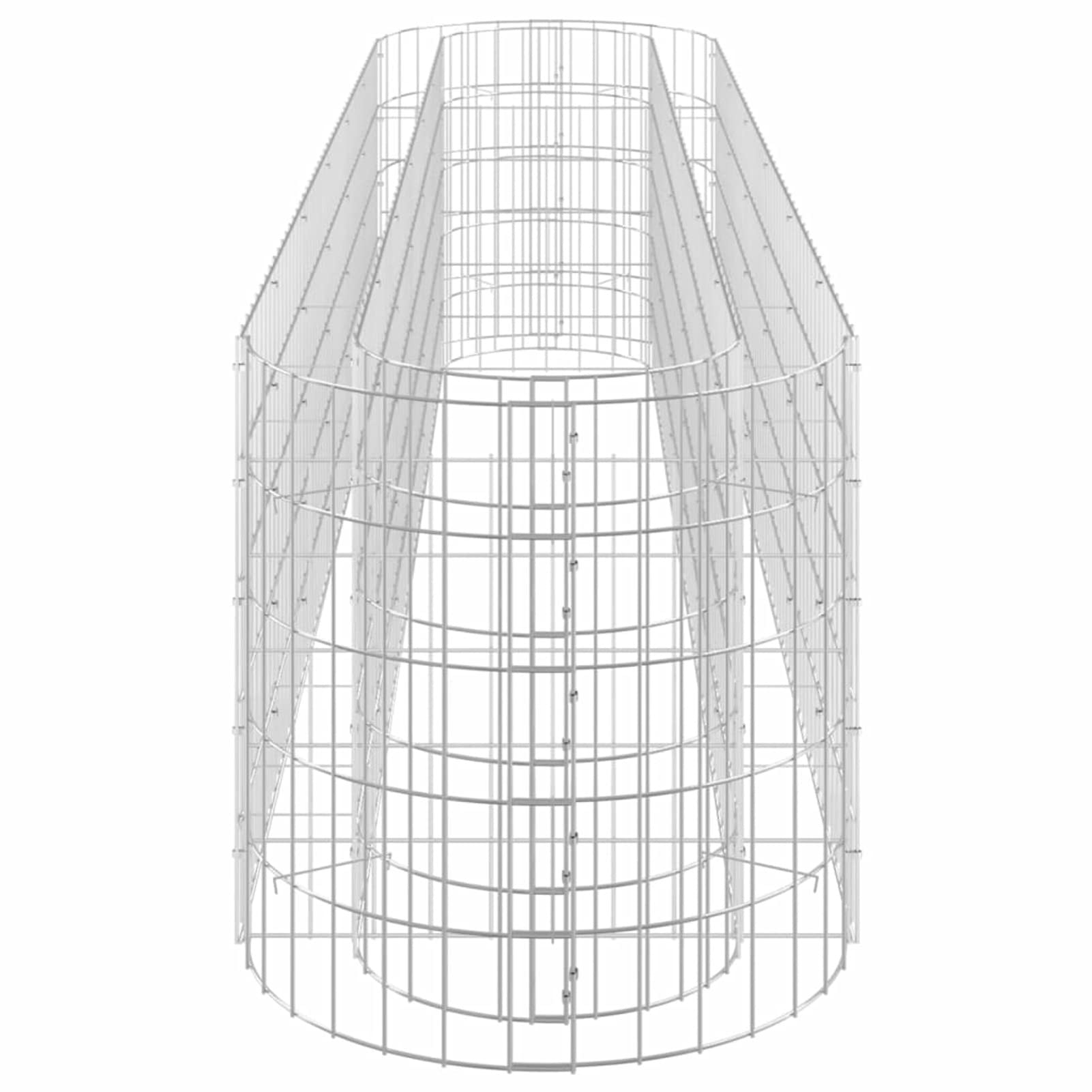 Chusui Arriate de gaviones, Macetas para Flores Y Plantas, Jardineria Maceteros, Huerto Urbano Terraza, Mesa De Cultivo, Mesa Cultivo, de Hierro galvanizado 260x50x50 cm