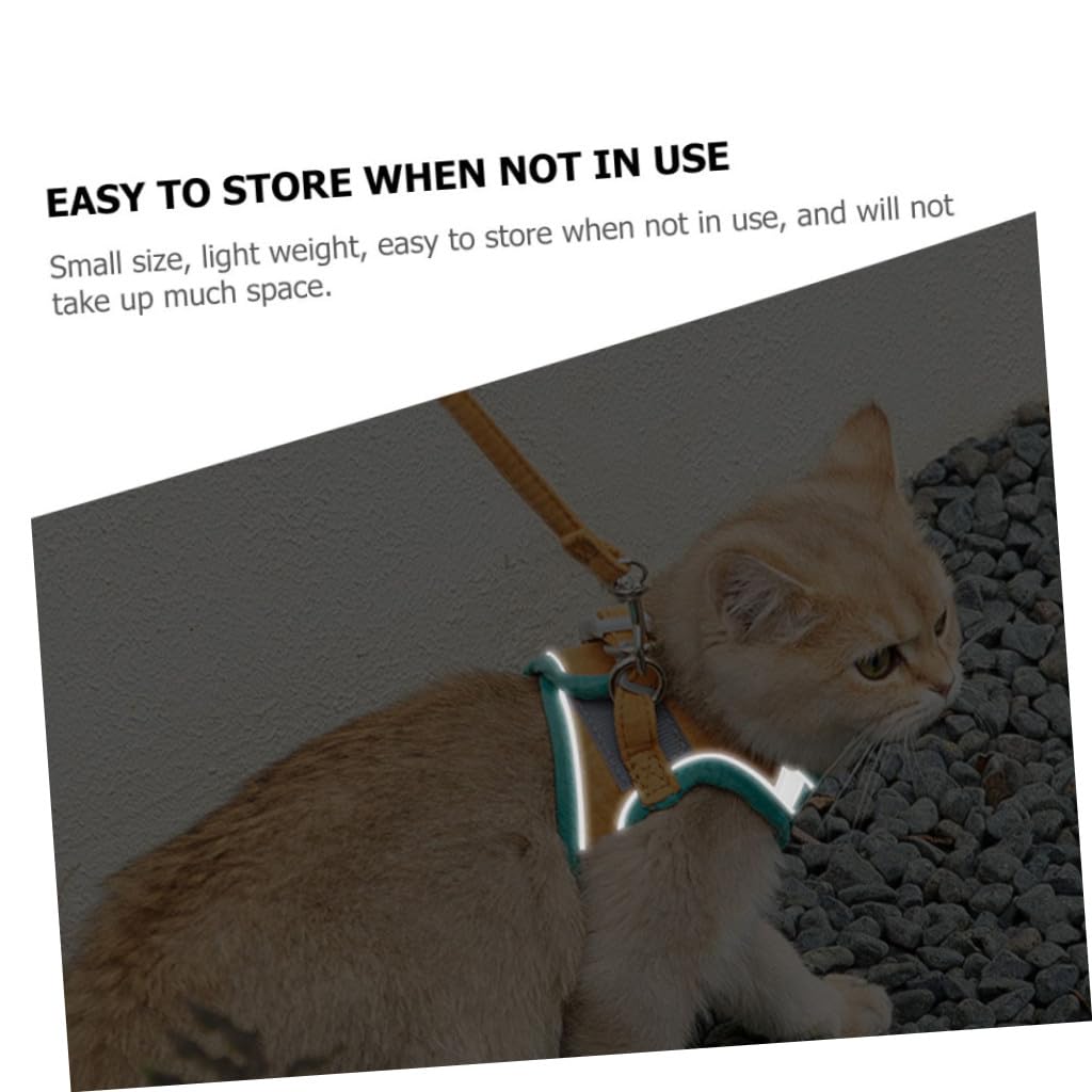 VANZACK 3ensembles Laisse Réfléchissante pour Chat avec Ajustable Confort Optimal pour Promenade Extérieure Design Élégant Et Matériaux De Qualité