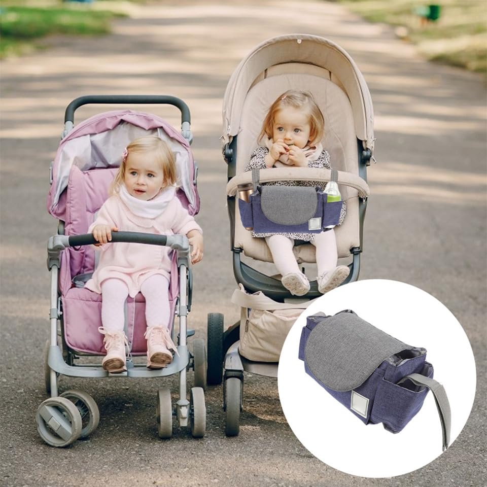 Bolso Organizador para Paseo con Cochecito Azul miniatura 2