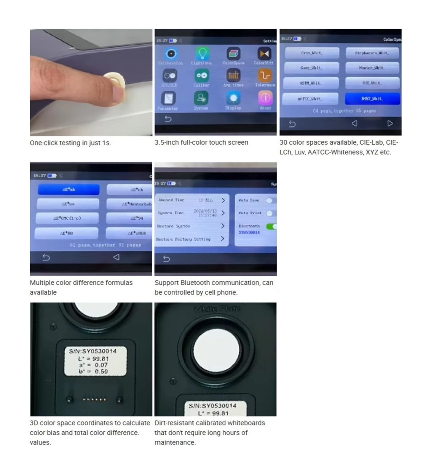 Espectrómetro Portátil, Espectrofotómetro Portátil Con LED De Espectro Completo Para Medición Color Precisión