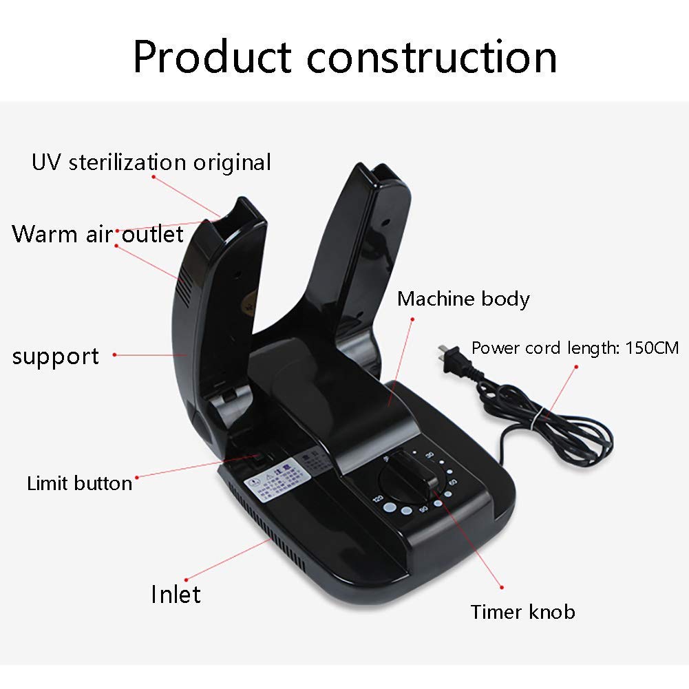 Secador de Botas, secador de Guantes, Calentador eléctrico Plegable para Zapatos, secador de Botas, Calzado con Temporizador y retráctil