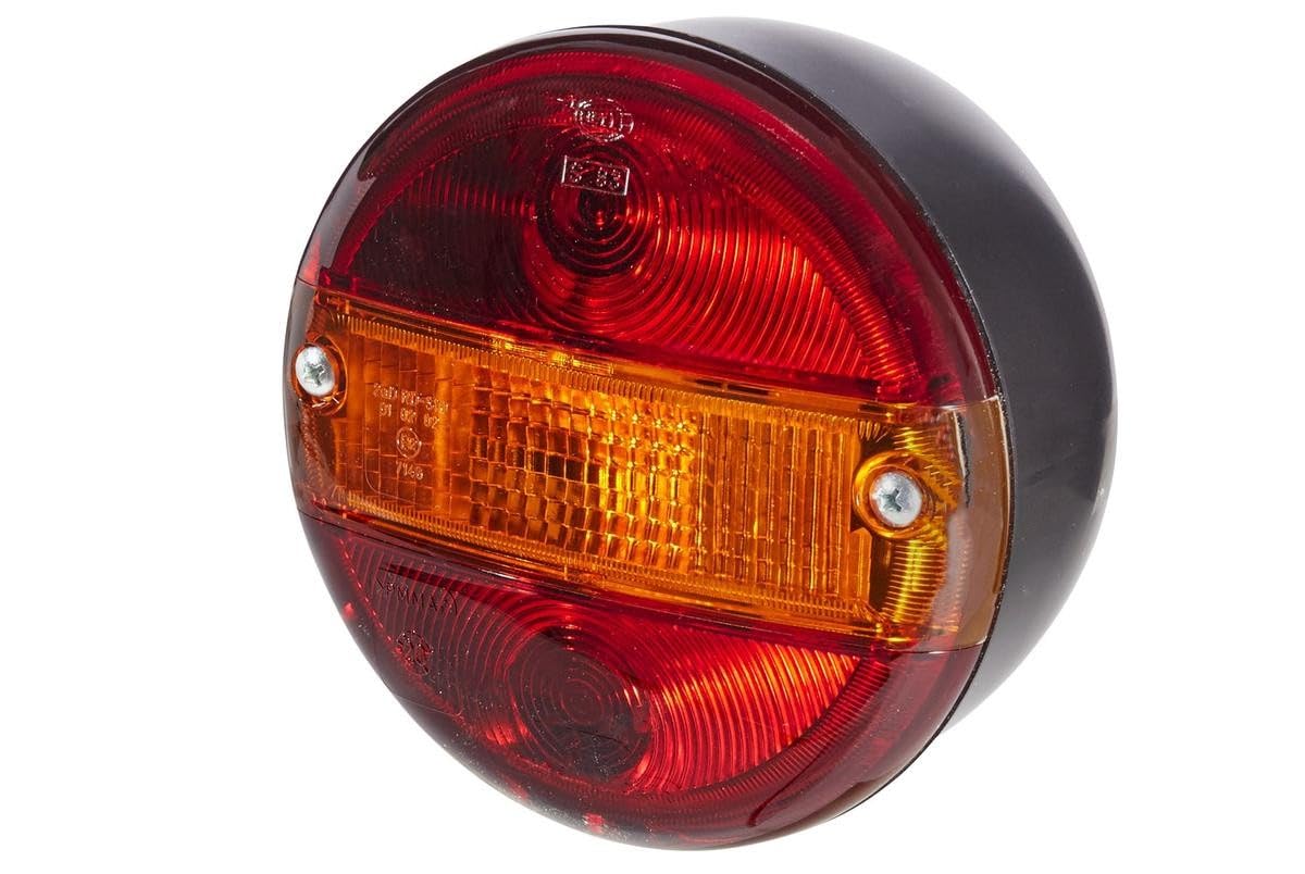 HELLA 2SE 002 582-071 Luce Posteriore Per Auto, 12V, Rossa/gialla, Con Lampadine, Contatto A Vite, Lato Sinistro