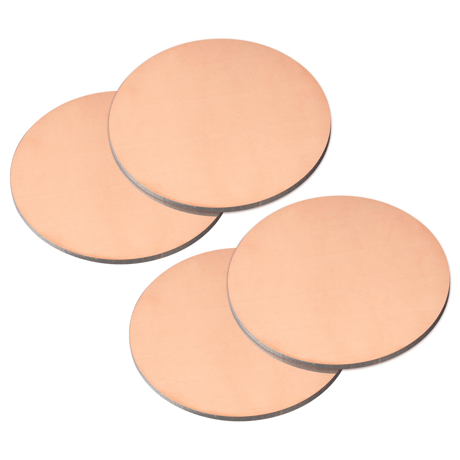 Sourcing Map Pure Copper Sheet, 2pcs 2" X 0.08" 12 Gauge T2 Copper