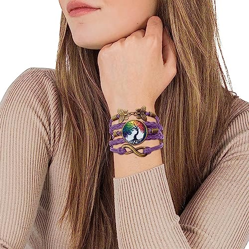 Image of Boho Sunflower Gifts Sunflower Leather Bohemian Bracelet Birthday Gifts for Women Teens Granddaughter Wife Daughter Mom Friendship Bracelets for Her