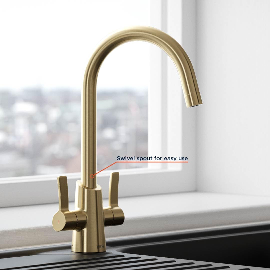 Grifo Monomando Alto Para Lavabo De Latón Antiguo Retro