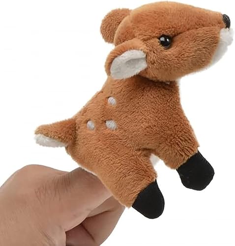 Unipak 1199FN Fawn - Marioneta de dedo de felpa, altura de 3.5 pulgadas