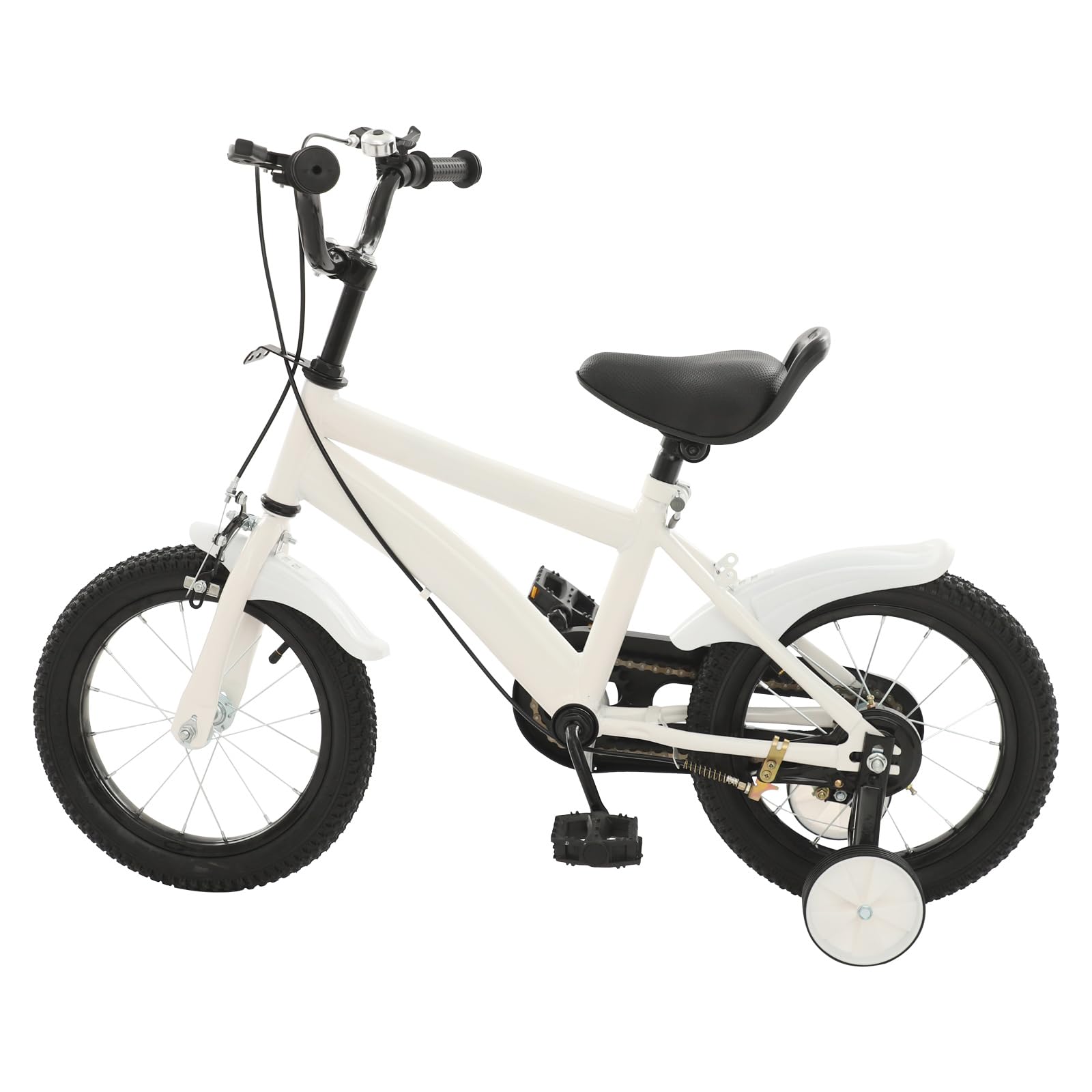 Vélo pour enfant de 14 pouces, vélo pour adolescent avec roues stabilisatrices, vélo éducatif avec siège réglable, vélo débutant avec cadre robuste, moyeu à roue libre, pour enfants, débutants