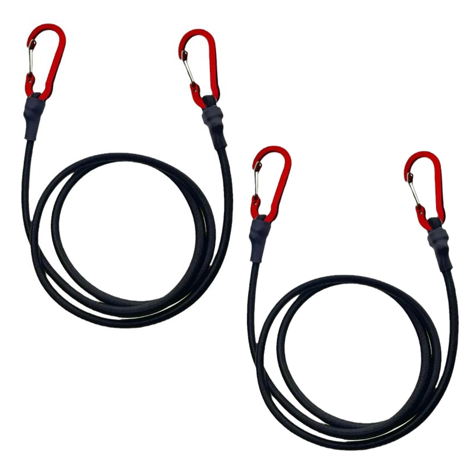 Bungee Cord with Carabiner Hook, 60cm / 90cm / 120cm Luggage Strap Elastic Tie Strap String Tension Rope Expander with Hook Bungee Cord with Carabiner