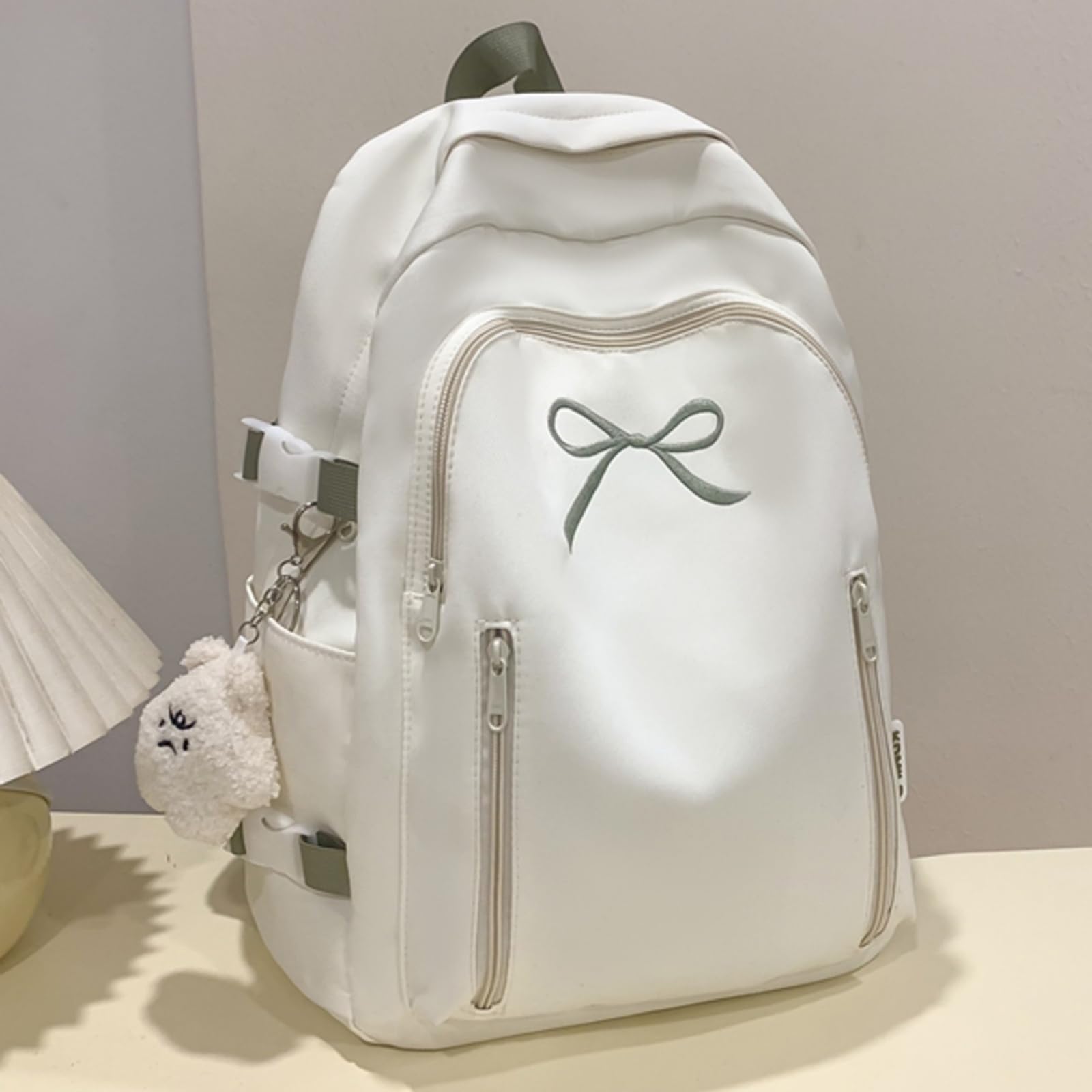 Mochila escolar Carino Arco Decorazione Zaino, Leggero Casual Daypack Moda Borsa Scolastica per Ragazze Adolescenti College Viaggio Giornaliero Uso All'aperto