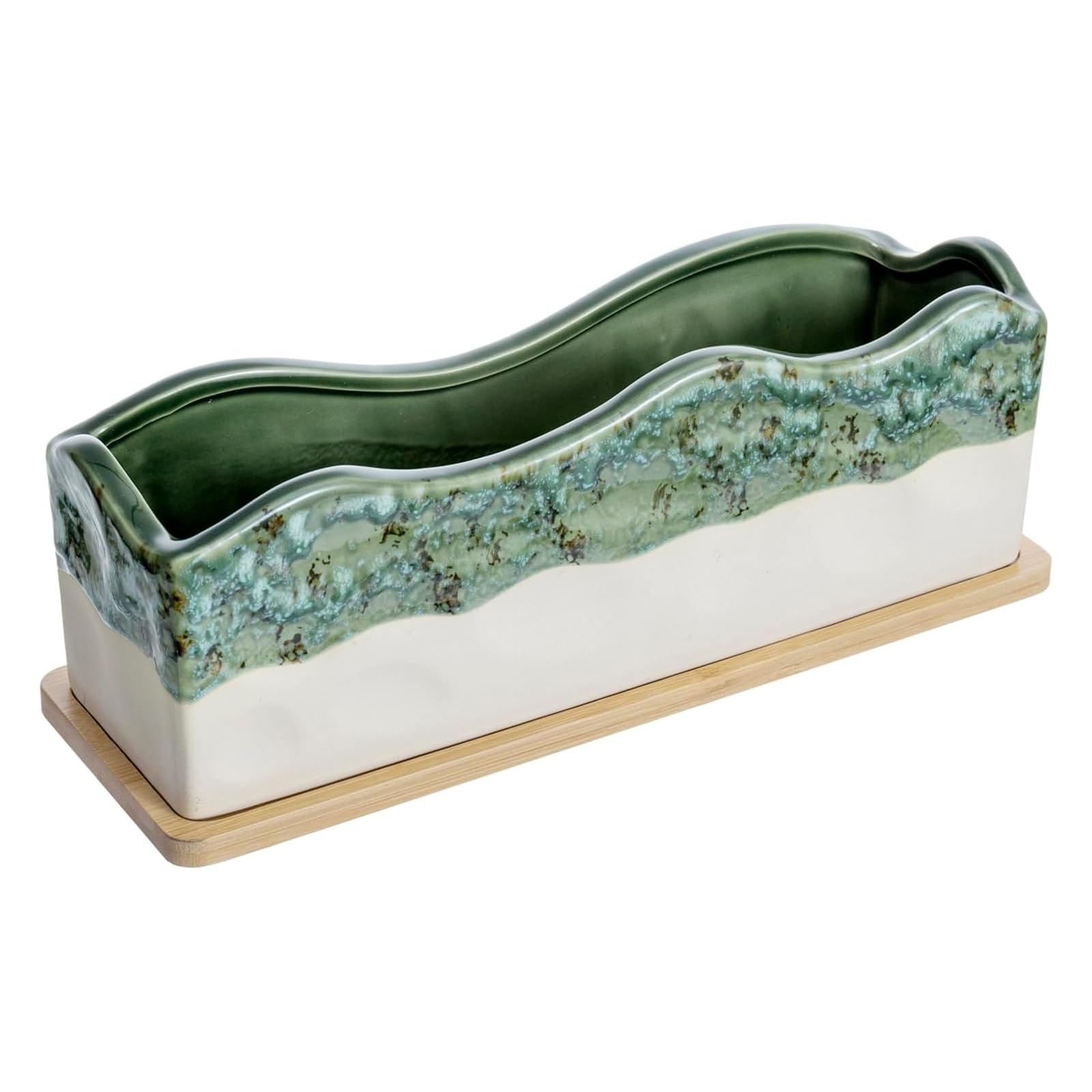 MyGift 13 Inch Large Rectangular Succulent Planter