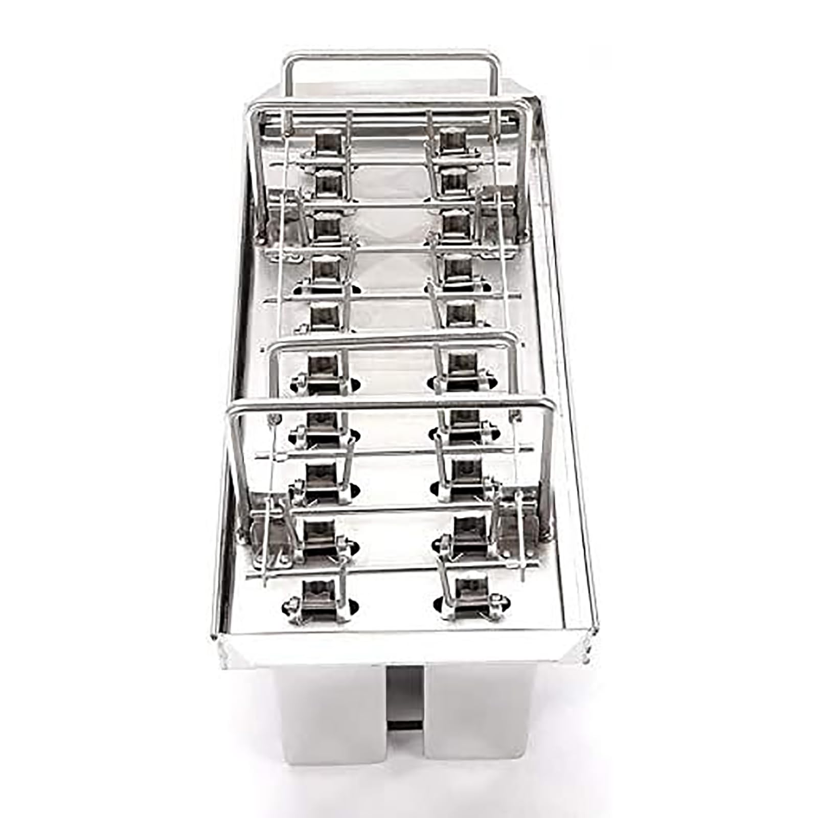 TsoLay Moldes Comerciales para Paletas, 20 Moldes De Acero Inoxidable para Helados, Soporte para Palitos De Helado, Reutilizables, para Preparar Deliciosos Helados Y Yogurt Casero