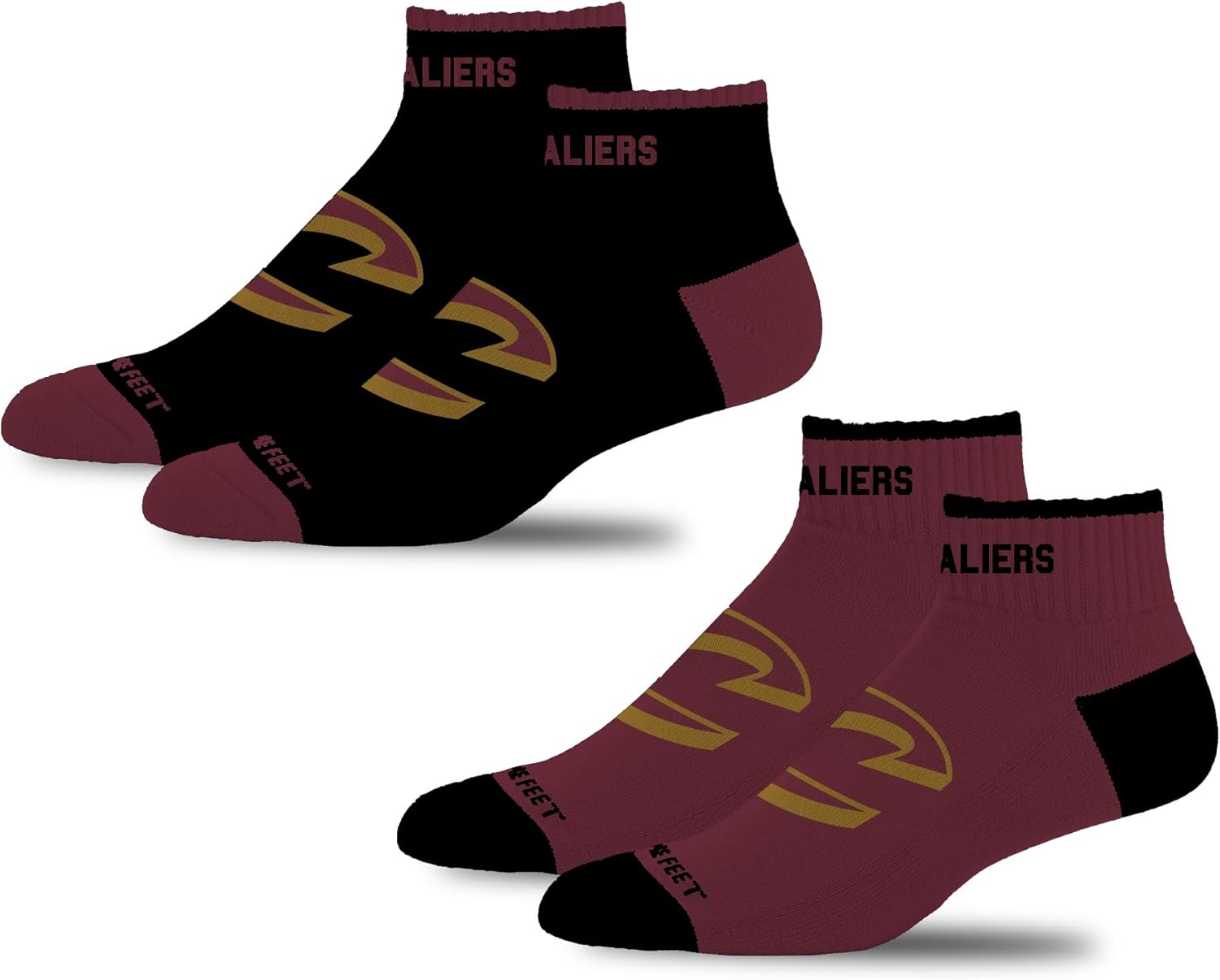 For Bare Feet NBA Unisex Front and Center 2 Pack Team Colors