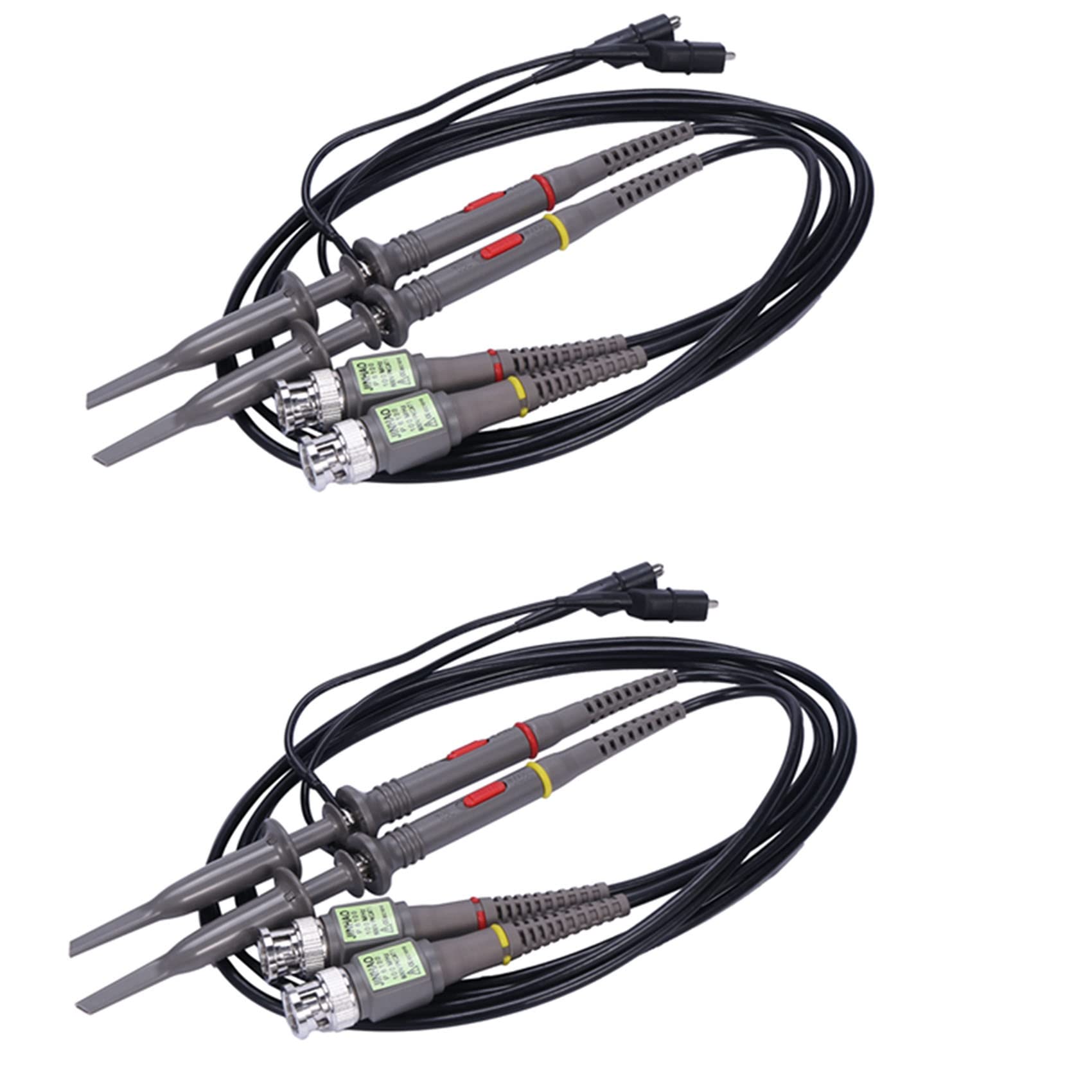 Jnchdghwa As Shown 4 Pack P6100 100 Mhz Oscilloscope Probe 10:1 And 1:1 Switchable For