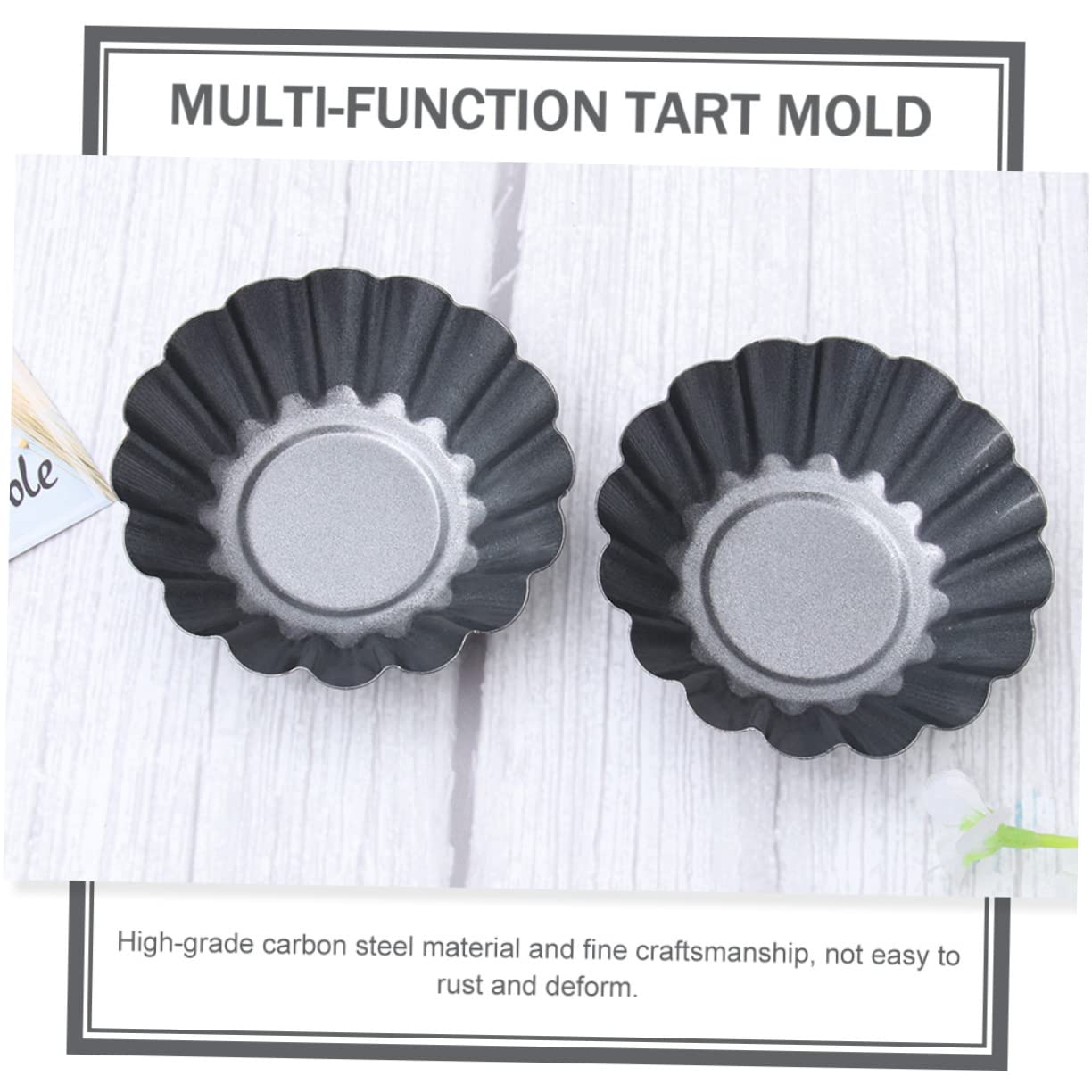 Molde Carbono de Acero 15 Piezas al Tartaletas Huevo | Cupcakes y Postres, Antiadherente y Fácil de Limpiar, Uso en Pastelería y Cocina Doméstica