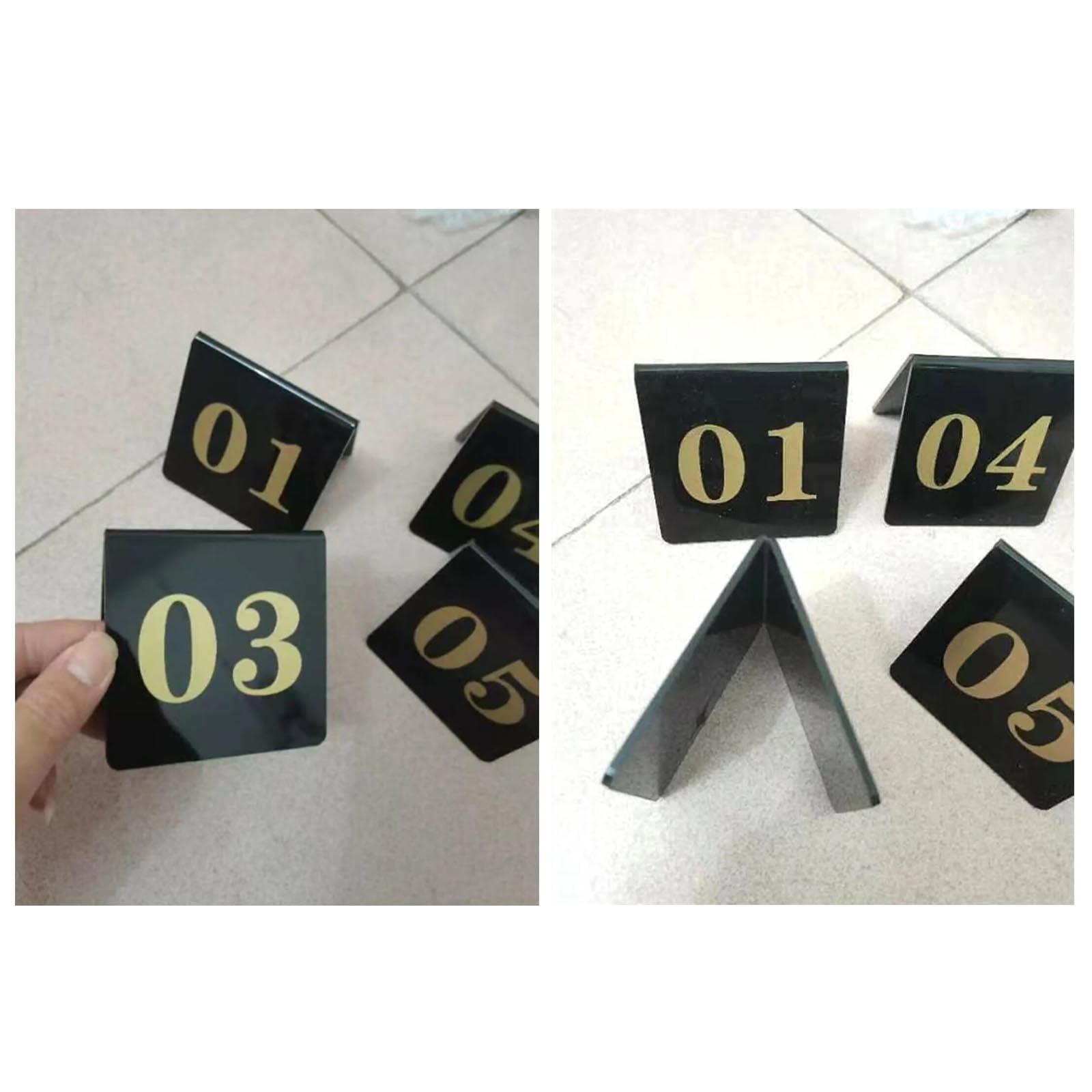 Letreros De Mesa Reservados De Acrílico Y Placas De Números De Tienda