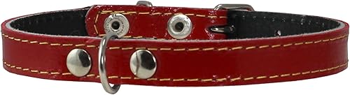 Miniatura 3 de Collar de perro de cuero genuino de 9.5 a 13 pulgadas, tamaño del cuello, 1/2 pulgada de ancho Yorkshire Terrier, cachorros