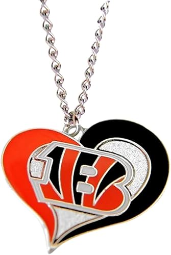 Vista 19 de NFL - Collar con colgante de corazón en remolino, regalo de joyería para mamá, esposa, hermana, hija, mejor amiga, regalo ideal para cumpleaños