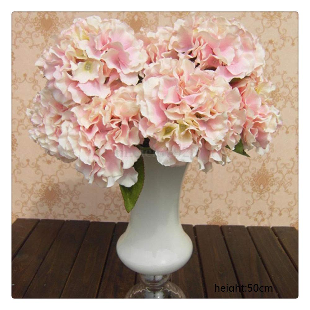 Fiori Artificiali Bouquet di Ortensie Fiore di Seta Tocco Reale Fiore Finto per La Tavola Decorazioni per Il Compleanno di Nozze per La Casa 50cm