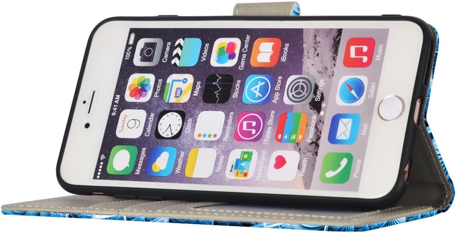 UrSpeedtekLive iPhone 6S Plus Case, iPhone 6 Plus Case, Premium PU Leather Flip Wallet Case Cover with Card Slots Holder & Stand for Apple iPhone 6s Plus/6 Plus,Feather
