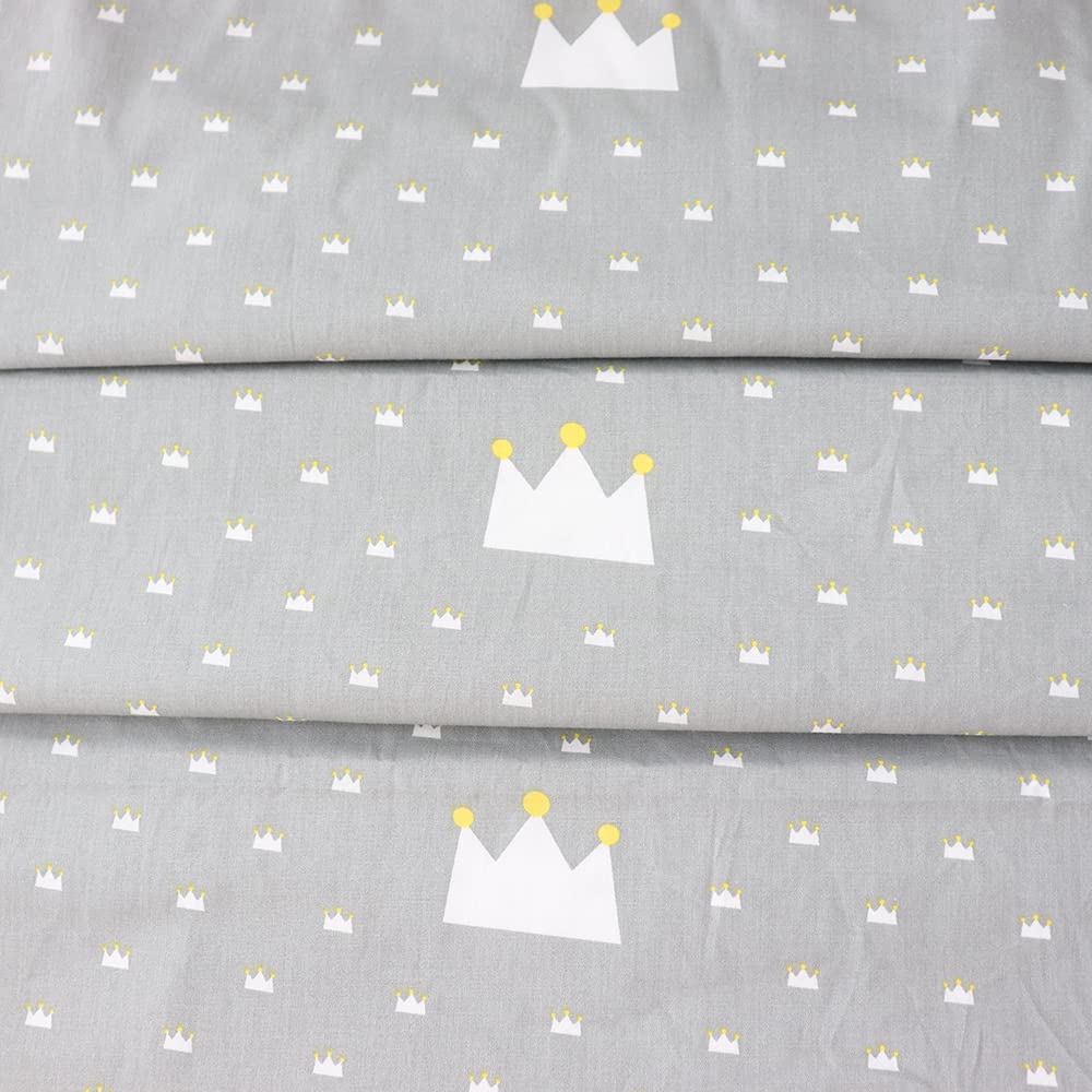 Juego de ropa de cama de cuna 100 % algodón para niños y niñas, ropa de cama de 3 piezas, incluye funda de edredón, sábana bajera, funda de almohada, decoración de guardería, sin relleno (gris)