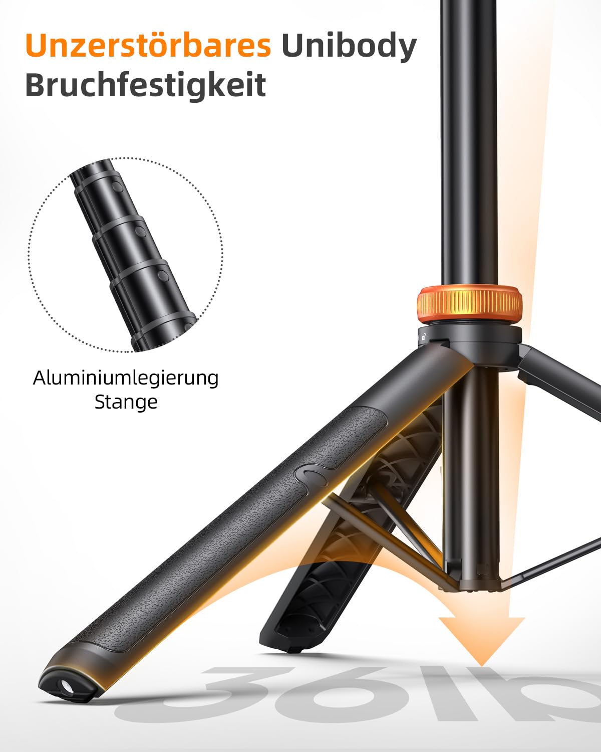 Handy Stativ, Stativ für Smartphone und Selfie Stick mit Fernbedienung, 158CM Hochrobust Strukturkomponenten und Ausziehsegment, Ausziehbar Drehbar Handyhalter, Stative für iPhone/Android