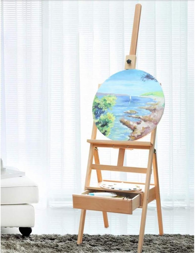 Chevalet en bois réglable pour peindre et dessiner, pour l'extérieur et l'intérieur, avec tiroir et plateau pour étudiants et adultes, parfait pour les artistes et les amateurs