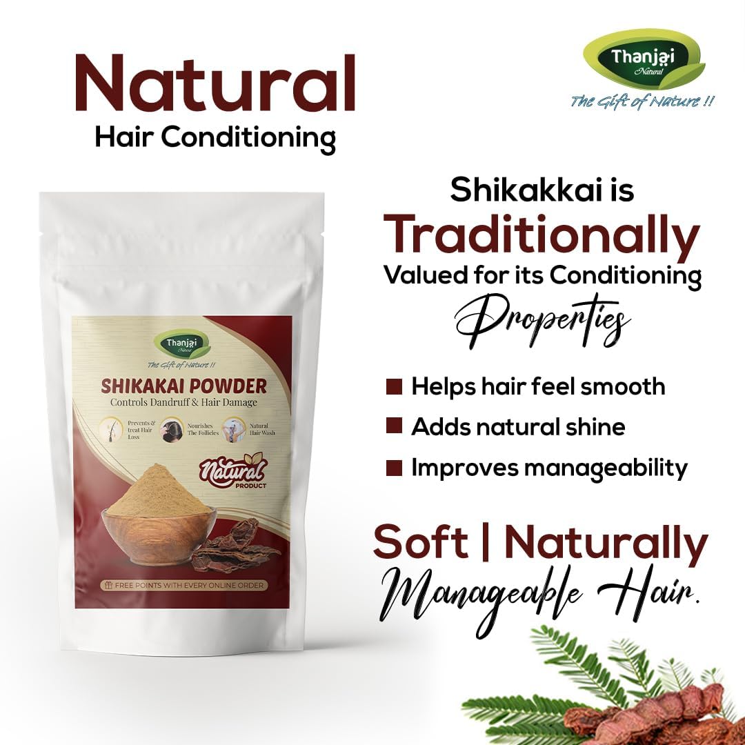 Natural Shikakai Powder (Acacia Concinna) 500gm |