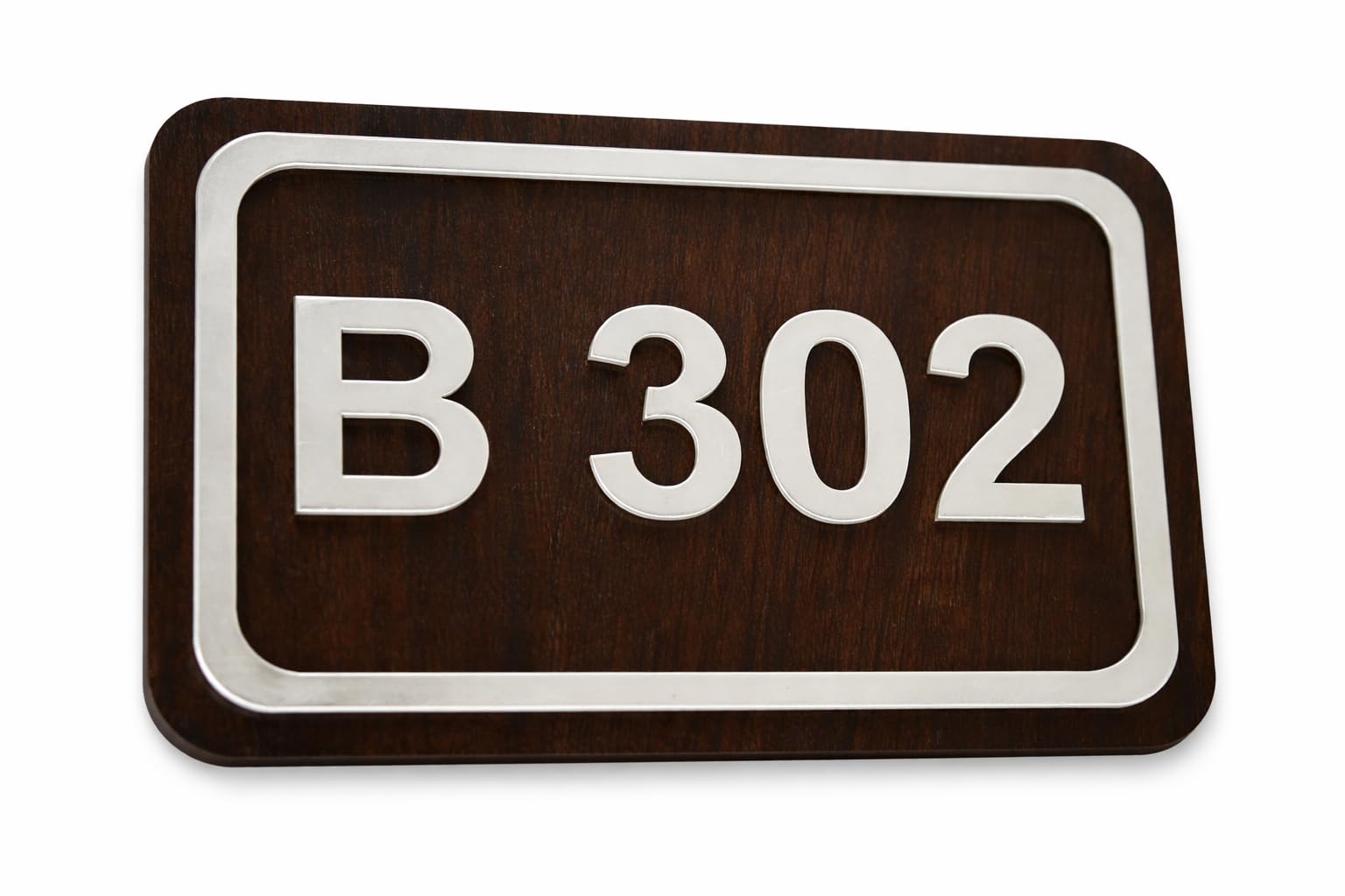 Modern Acrylic Door Number Plate for Home | Wooden Base with Gold Mirror Acrylic | Customized House Number Sign for Flats, Offices & Apartments | Brown & Gold Premium Name Plate (Brown & Gold) — Amazon image 6