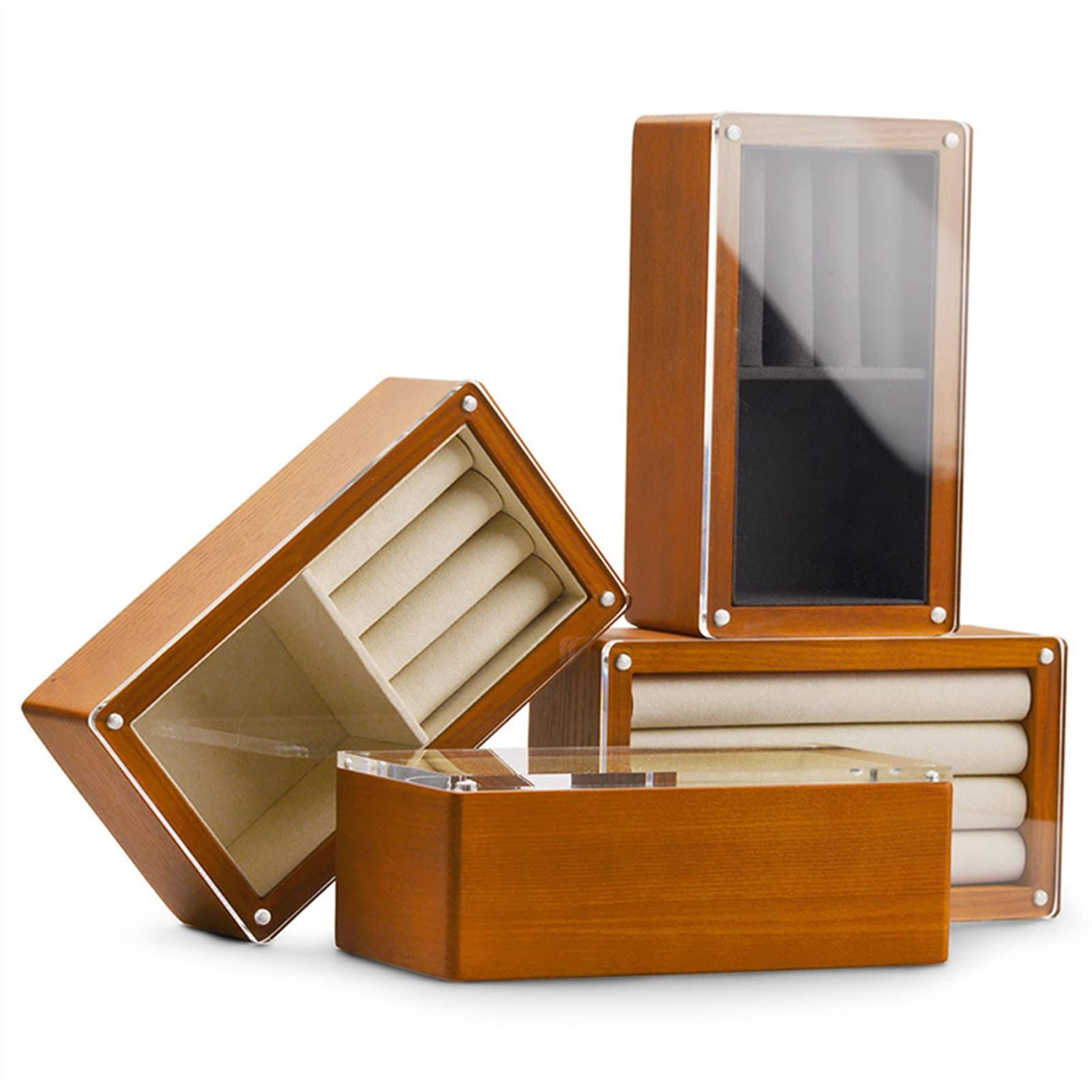 Pudełko na zegarek Pudełko na biżuterię na zegarek Pudełko do przechowywania zegarków Organizer biżuterii Etui do przechowywania Etui na zegarek (kolor: A) interesting