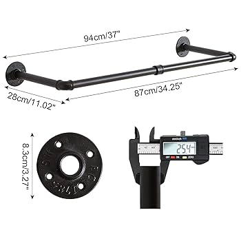 Amazon｜IBUYKE ハンガーラック アイアン 工業用パイプ衣類