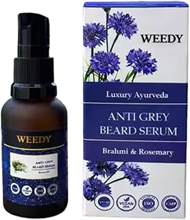 Weedy Anti Grey Beard Serum with Brahmi & Rosemary Oil for Men Natural Ayurvedic Beard Care Oil for Grey Hair Control & Be Price In India