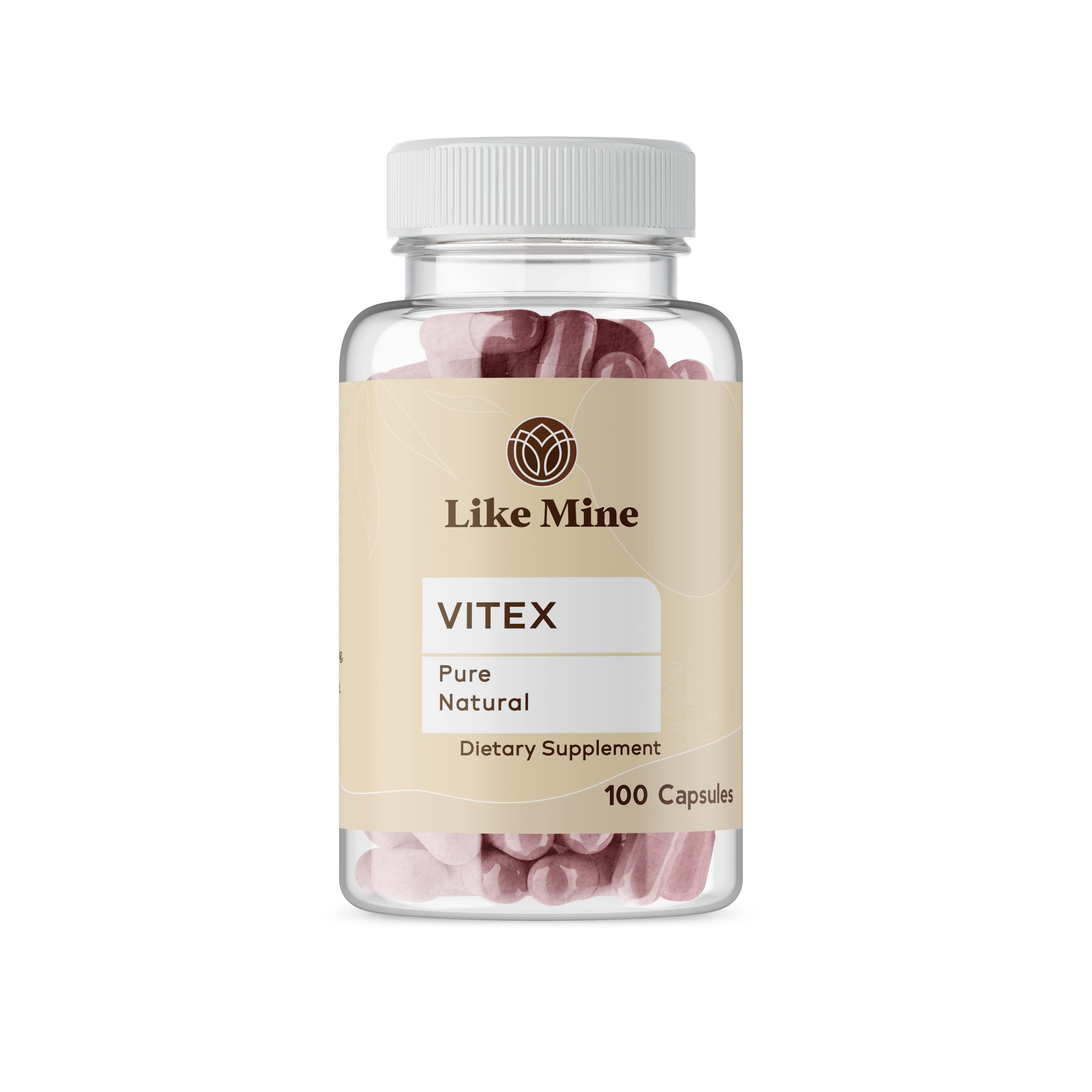 Like Mine Vitex (100 Capsules), Pure & Natural, No Additives or Fillers, Herbal Supplement