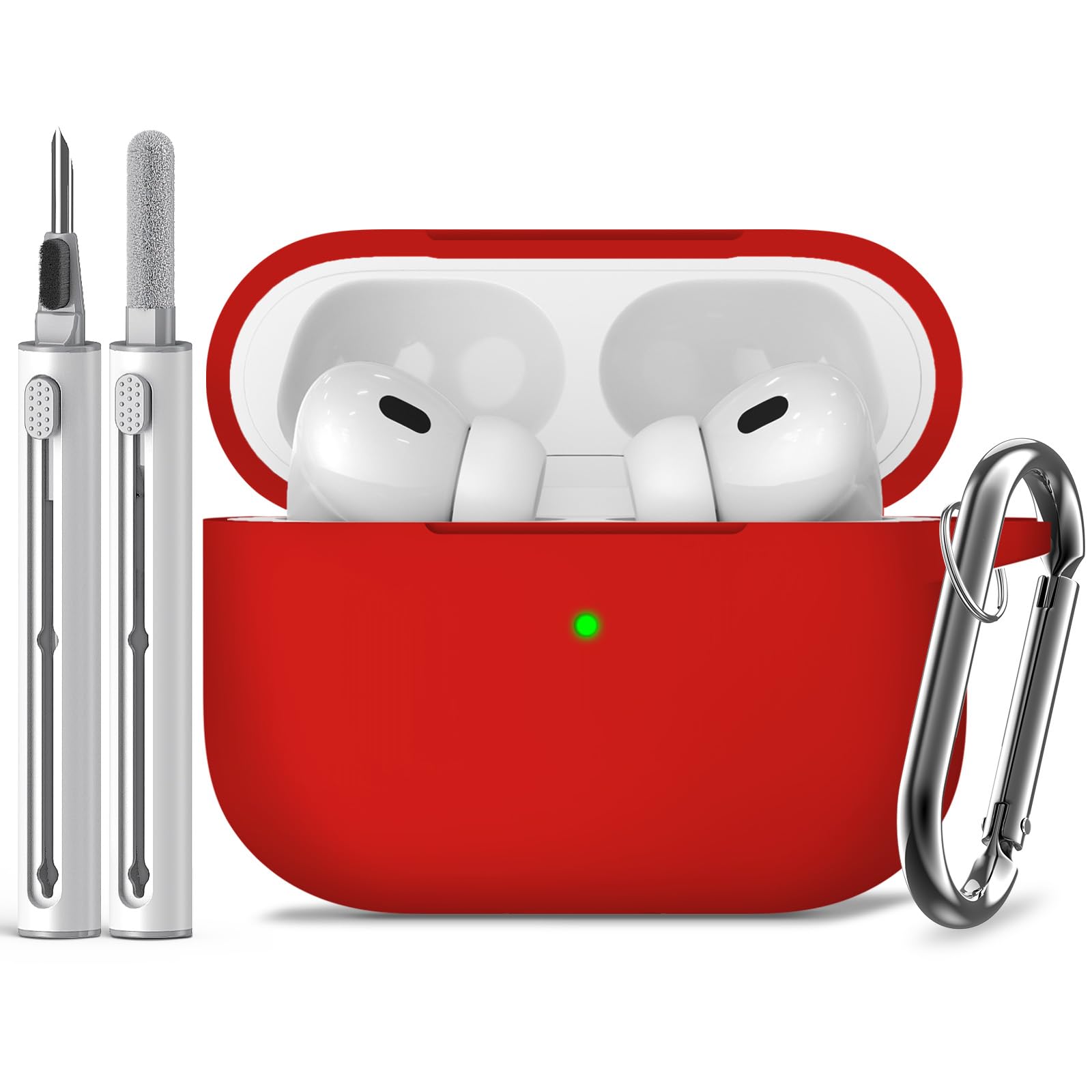 Inesore Compatible with AirPods Pro 3 Case with Cleaning Kit, Silicone Protective Case Cover for Apple Air Pods Pro 3rd (2025), Unisex Design - Black — view 44