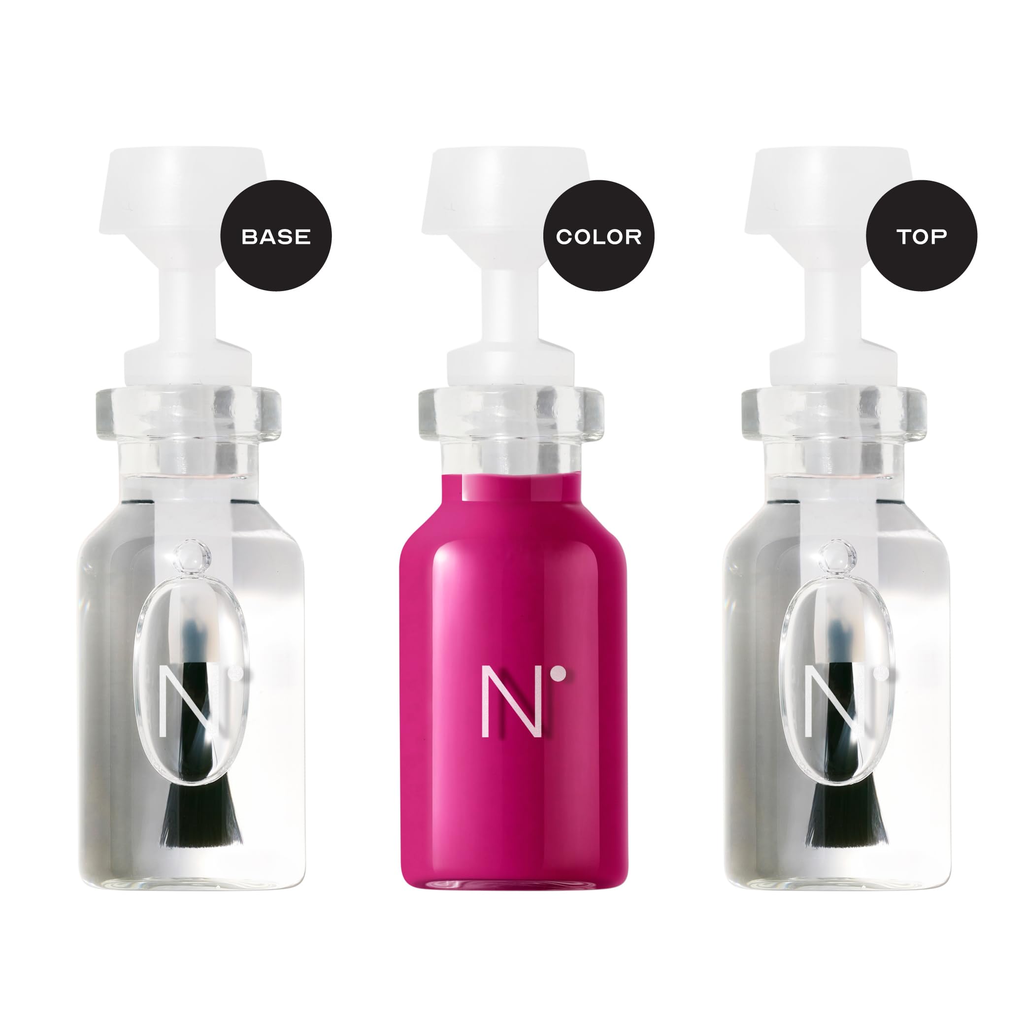 NimbleNail Polish Capsule: N•12 Picky (Fresh-Picked Raspberries). Includes a Base, Color, and Top Coat. Vegan, Cruelty-free, 13-free.