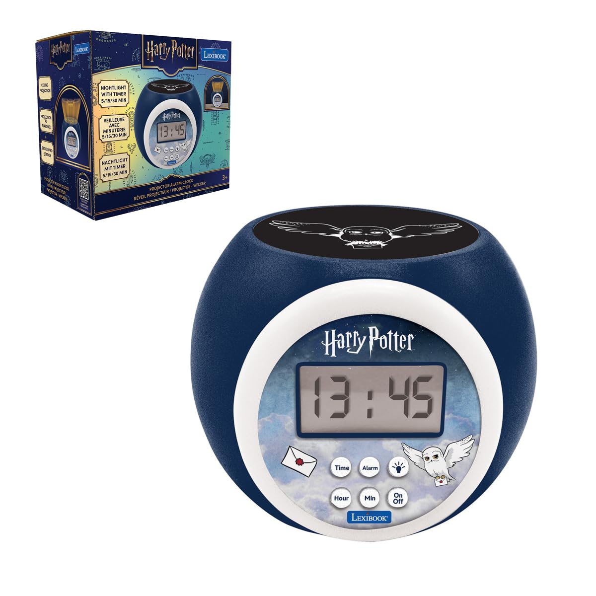 LEXIBOOK, Hedwig Projector Alarm Clock, RL977HP1LXB