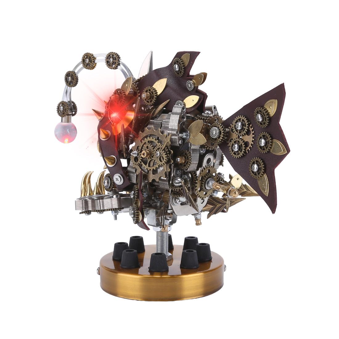 Metalkitor Metalowe puzzle 3D dla dorosłych, zestaw modeli żabnicy, steampunk, ozdoba DIY, rzemiosło, łamigłówka, idealna dekoracja pokoju i wybór na prezent (700 sztuk, z podstawą)