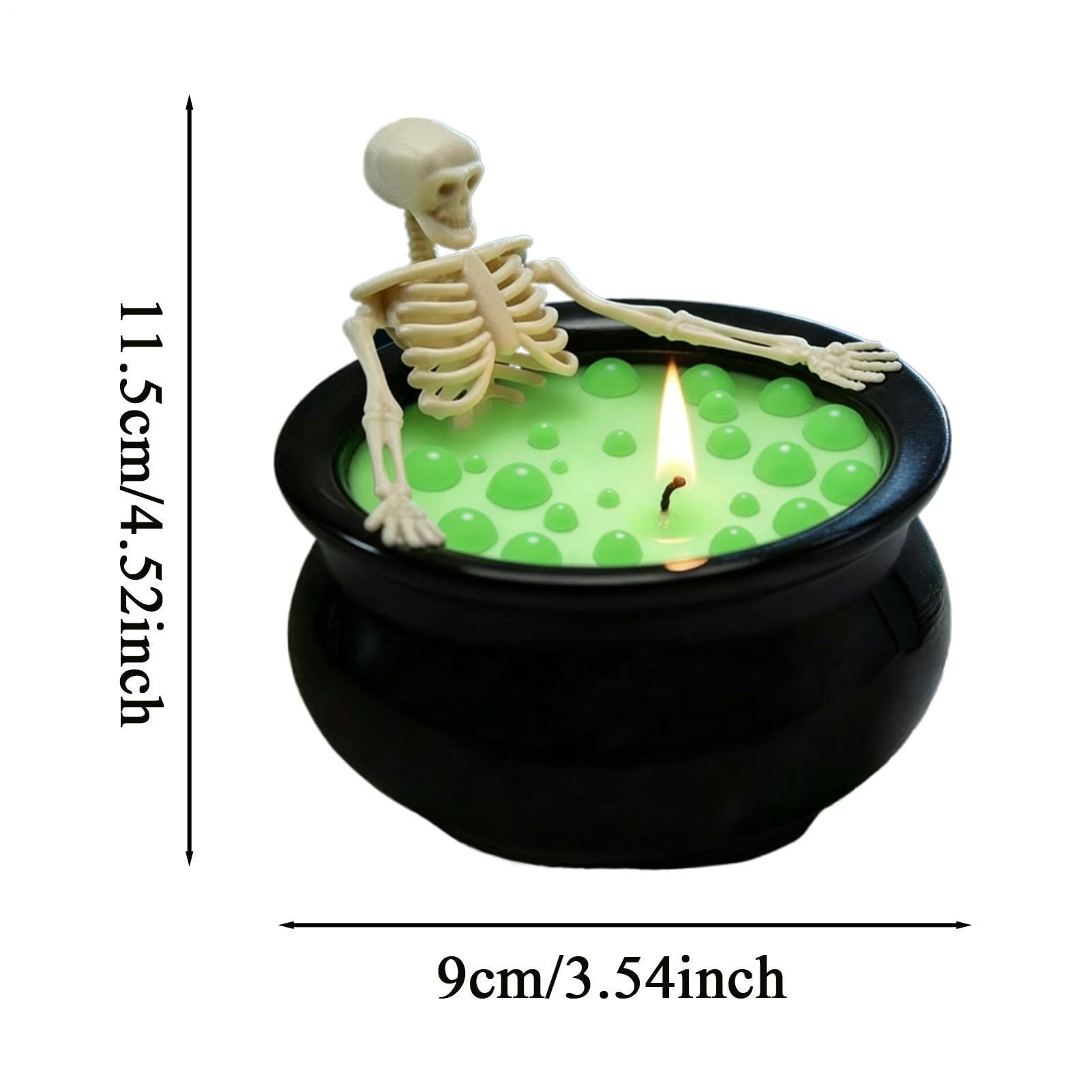 Vela De Halloween Con Forma De Caldero Acento decorativo gótico para el