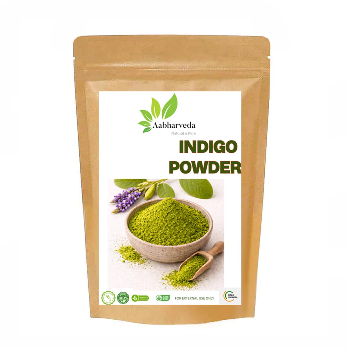Herbal Indigo Powder, Natural Hair colour, 100% organic and chemical free For External Use Only(50g)