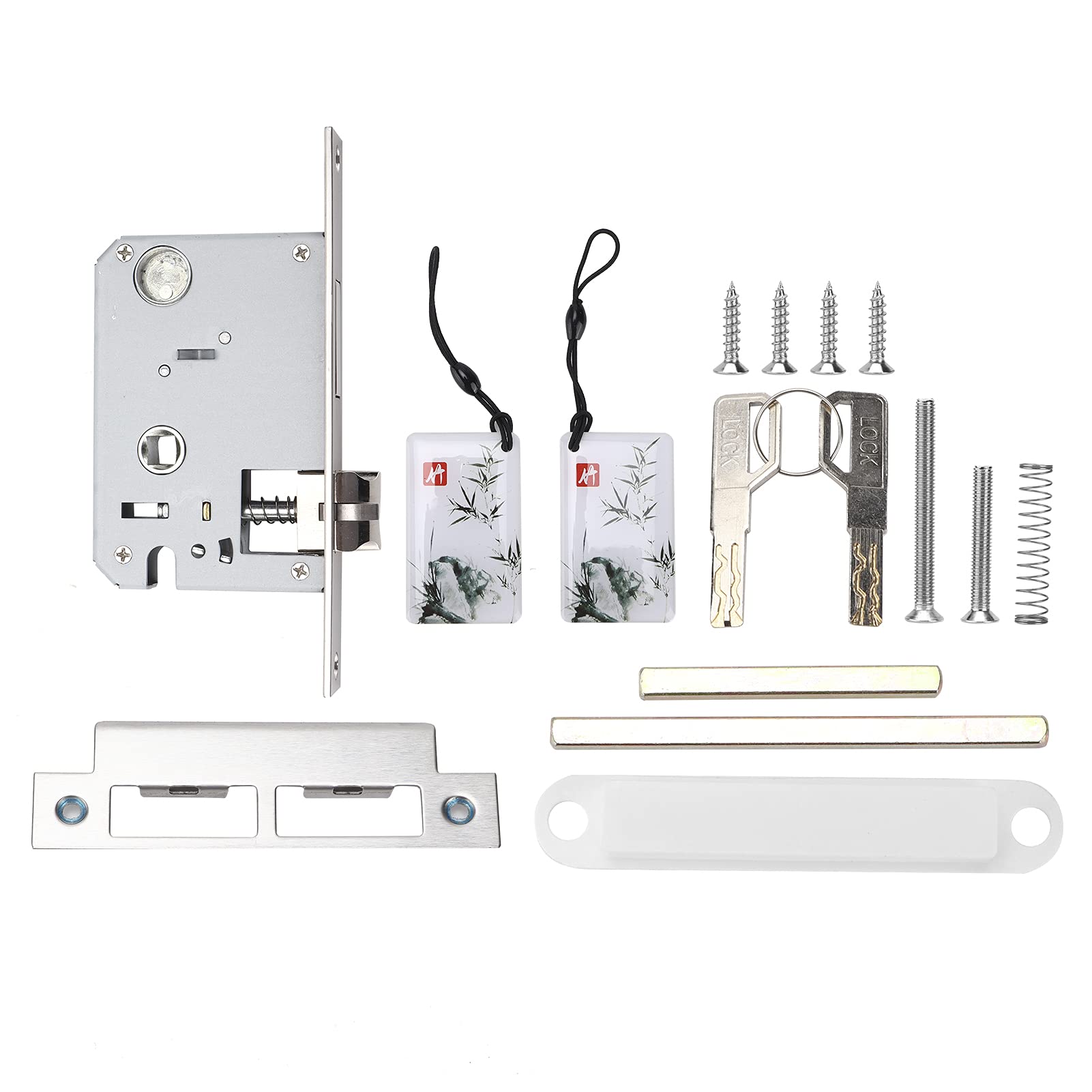 aqxreight Cerradura para Huella Digital con Llave Mecánica Entrada de Seguridad Aleación de Aluminio para Dormitorio de Oficina y Cerradura Anticopia de Puerta con Huella Digital de Puerta con