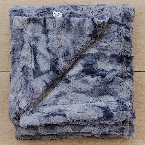 Graced Soft Luxuries Large Throw Blanket Super Soft Comfy Warm Elegant Cozy Faux Fur For Home, Sofas, Couches, Beds, Chairs (Large 50" X 60", Marbled Gray) #TOP7