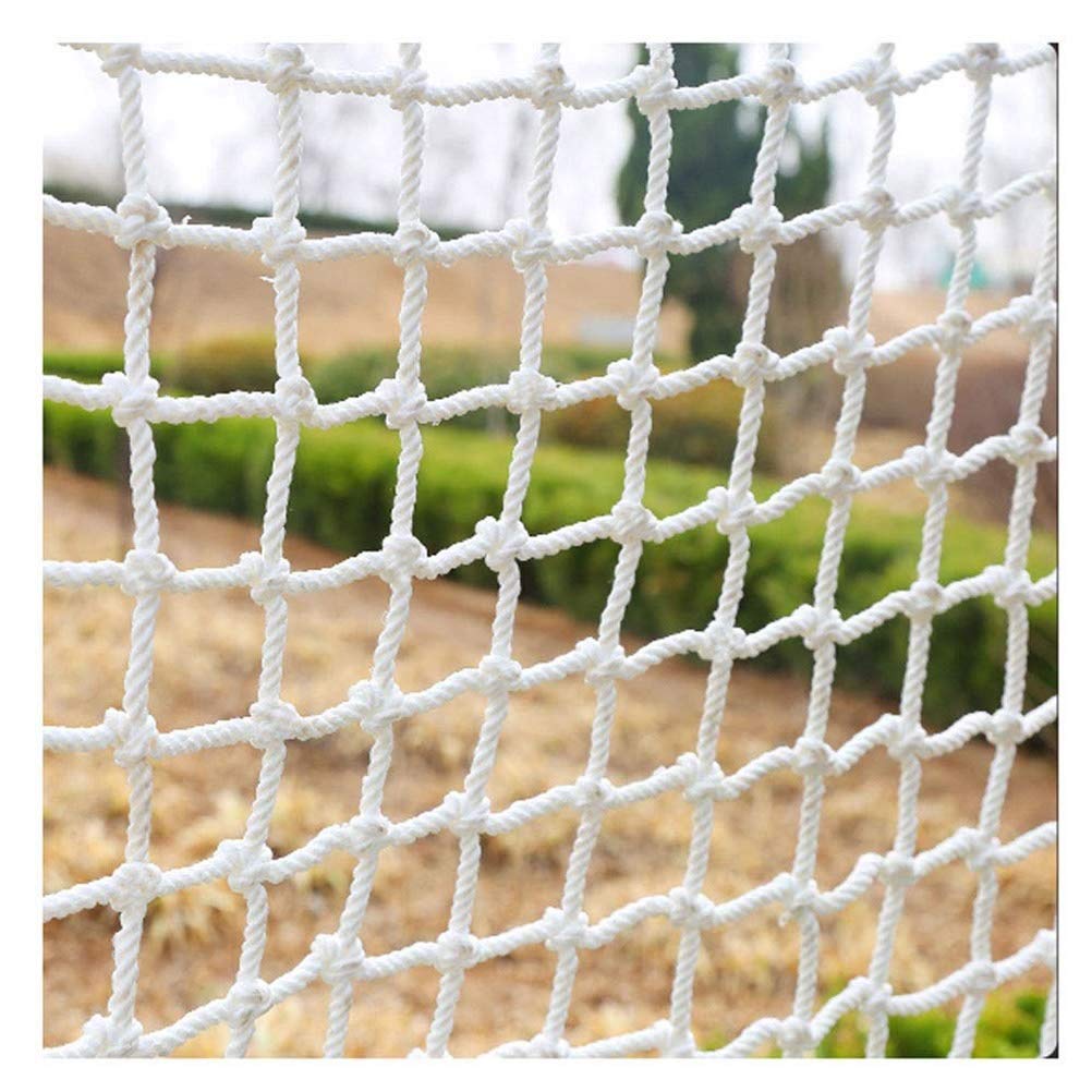 IKIID Red Red de Cuerda de Red de Seguridad Blanca, Red de protección de escaleras para niños,Red de la Cerca del jardín,Red de Remolque de Carga Decoración Interior Balcón(Size:1X2M(3X7FT))