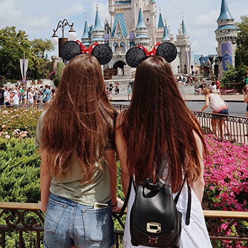 Image of FANYITY Mouse Ears, Sequin Sparkle Cosplay Mouse Ears Headband for Boys Girls Women halloween&Disney Trip (TXXRD-W)