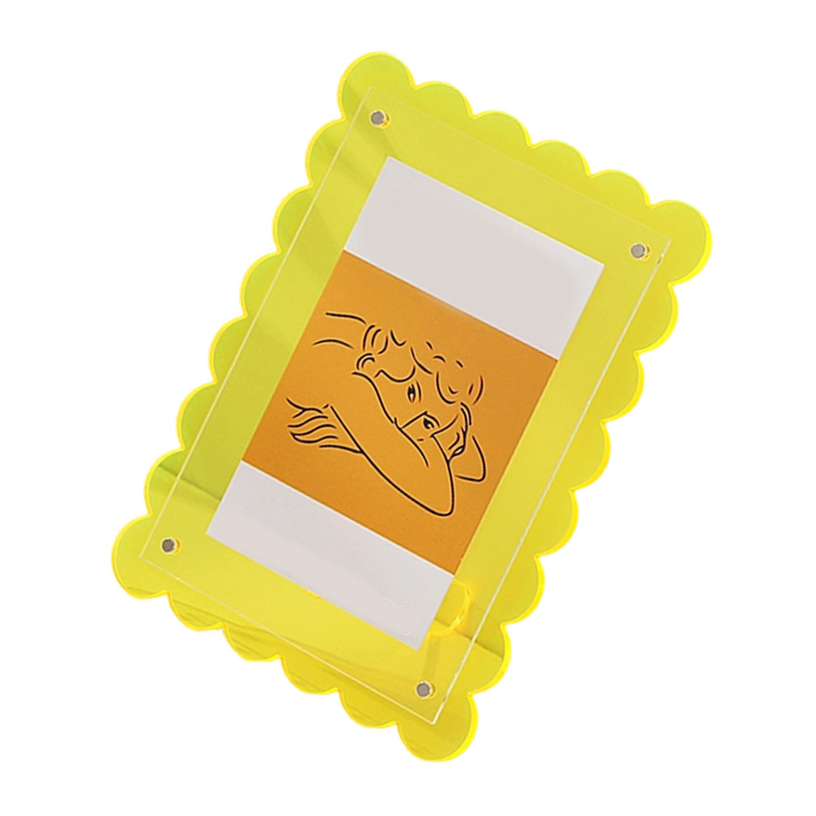 Whoasyst Waves Shape Photo Frames Desktop Displays Acrylic Picture Frames Clear Picture Frame Holder for Home Decors Desktop Decorations