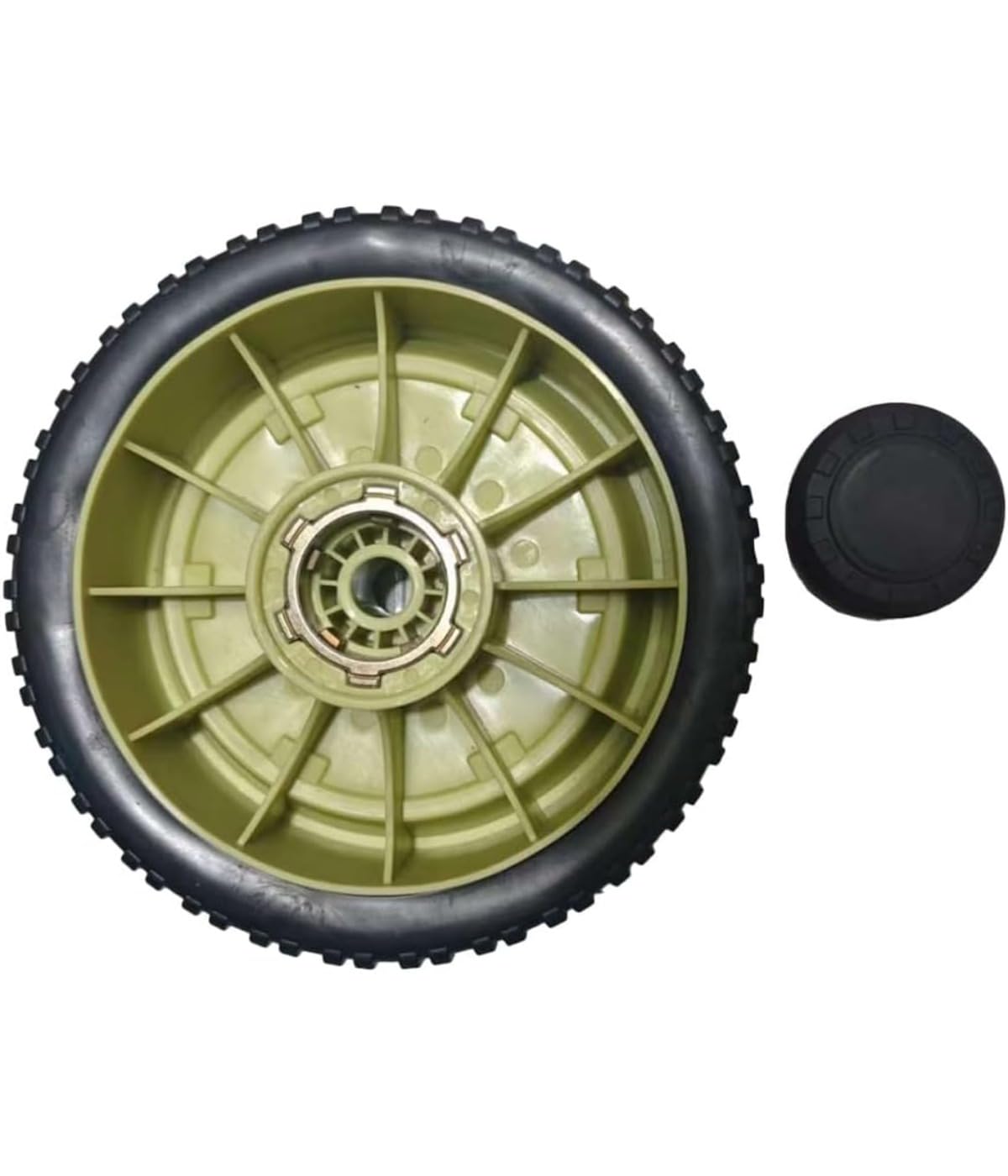 Rueda de repuesto para cortacésped con ruedas delanteras y traseras, 200 mm, compatible con HR214 HRU214 HRU215 (4 unidades)