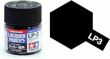 Amazon.com: TAMIYA Lacquer Paint LP-3 Flat Black 10 ML