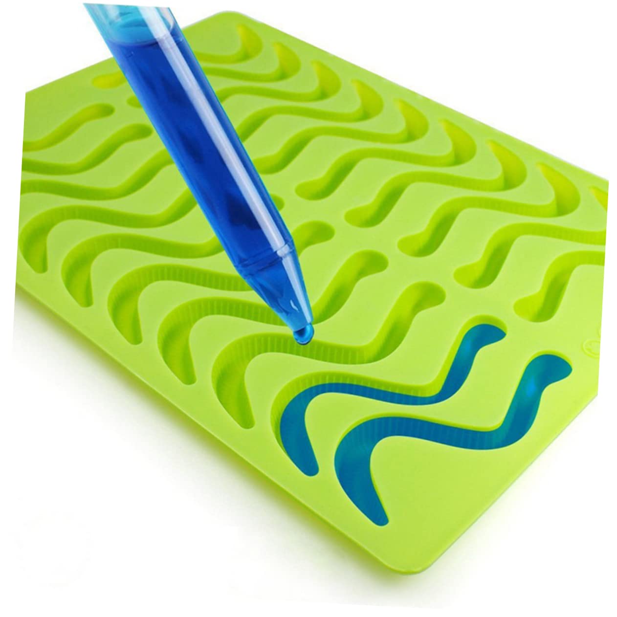 3pièces Moules Silicone Pour Bonbons Forme Pipettes Bleu Ciel Vert Rouge Pour Créer Des Décorations Chocolat Fondant Et Pâte à Sucre Pour Anniversaires Et Fêtes