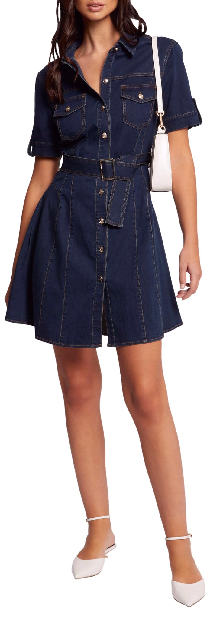 Morgan Mujer Outlet Vestido Corto Ajustado Morgan Sin Mangas Con