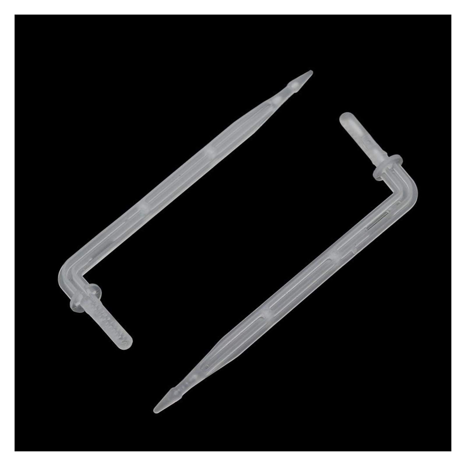 Greenhouse Micro Drip Nawadnianie 4 / 7mm Wąż Zakrzywiony Strzałka Dripper Ogród Nawadnianie 4mm Elbow Elban Dripper Micro Drip Drip Drip Dripper Water Dripper 400 sztuk
