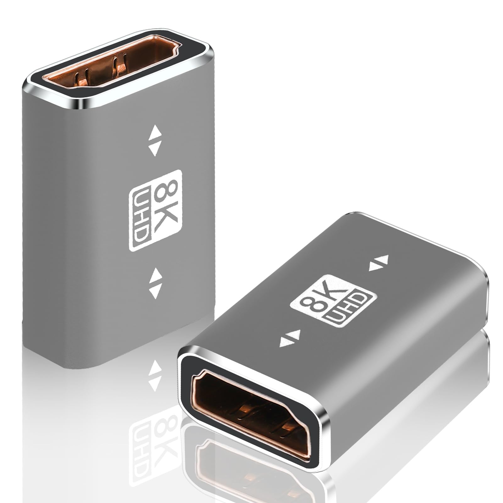 AXFEE 2Pezzi Adattatore Mirco Femmina a HDMI Femmina, Adattatore da HDMI, Compatibile con Porta HDMI, Prolunga HDMI Supporto 8K/@60HZ, Risoluzione 1080p, per PC,Tablet,Videocamere, Monitor,TV